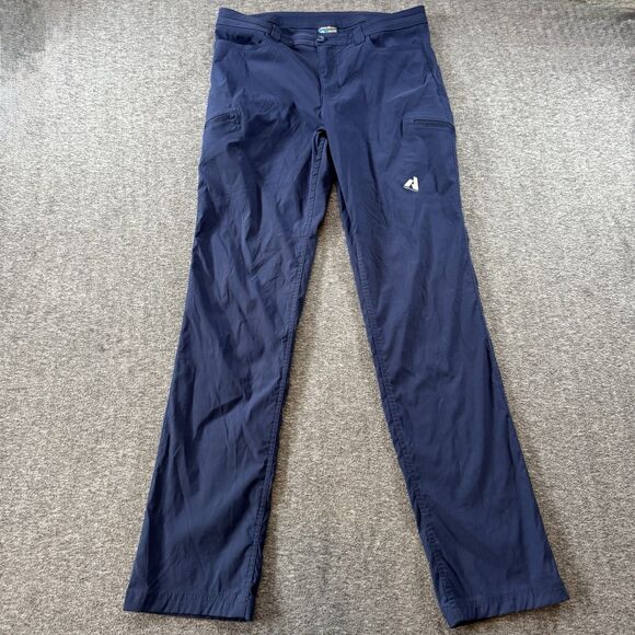 Eddie Bauer First Ascent Nylon Pants Women's 12 Tall Blue Guide Pro Cargo Hiking - Picture 1 of 10
